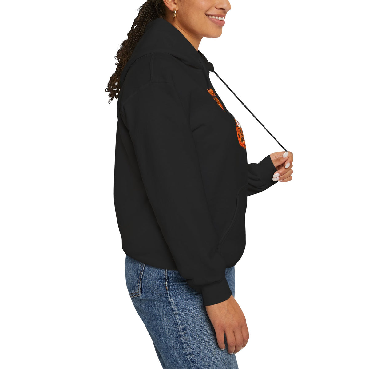 Halloween Cat Hoodie – "Happy Halloween" Pumpkin Cats Graphic