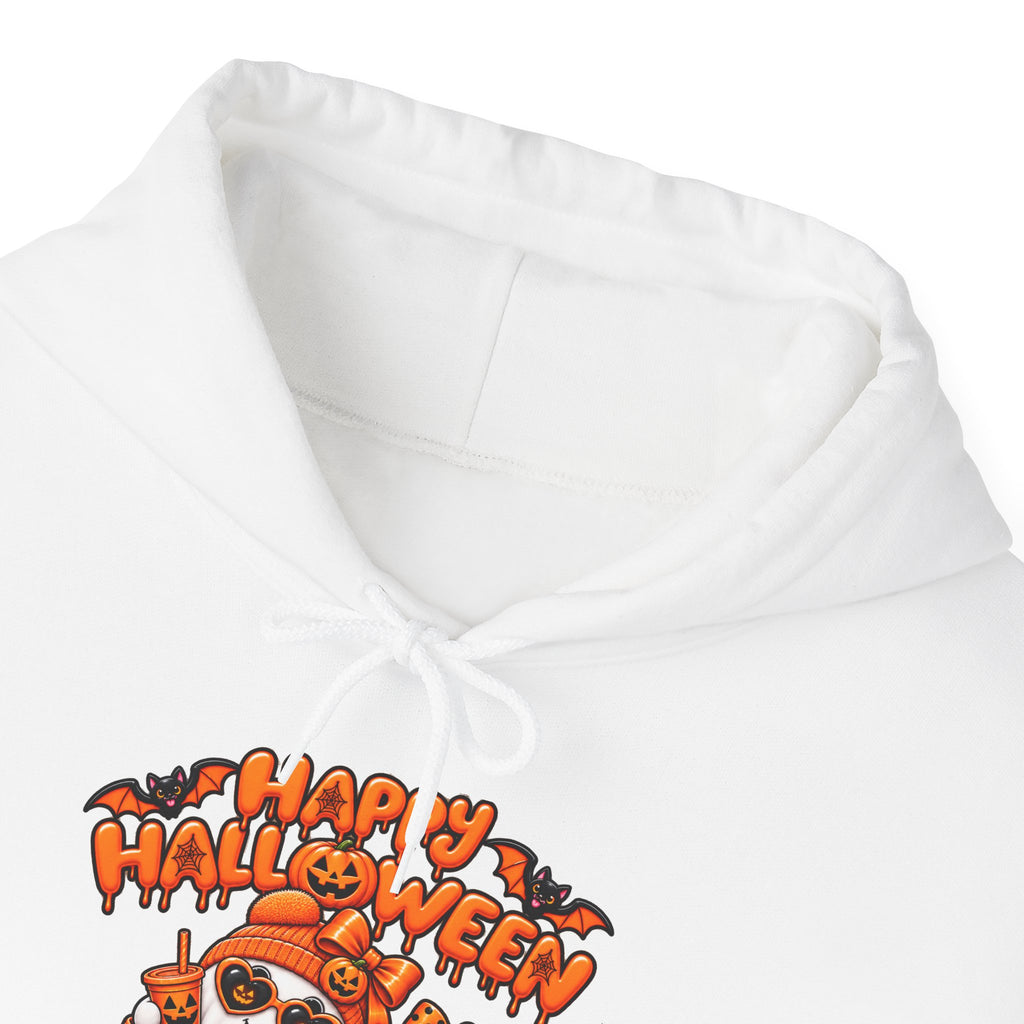 Halloween Cat Hoodie – "Happy Halloween" Pumpkin Cats Graphic