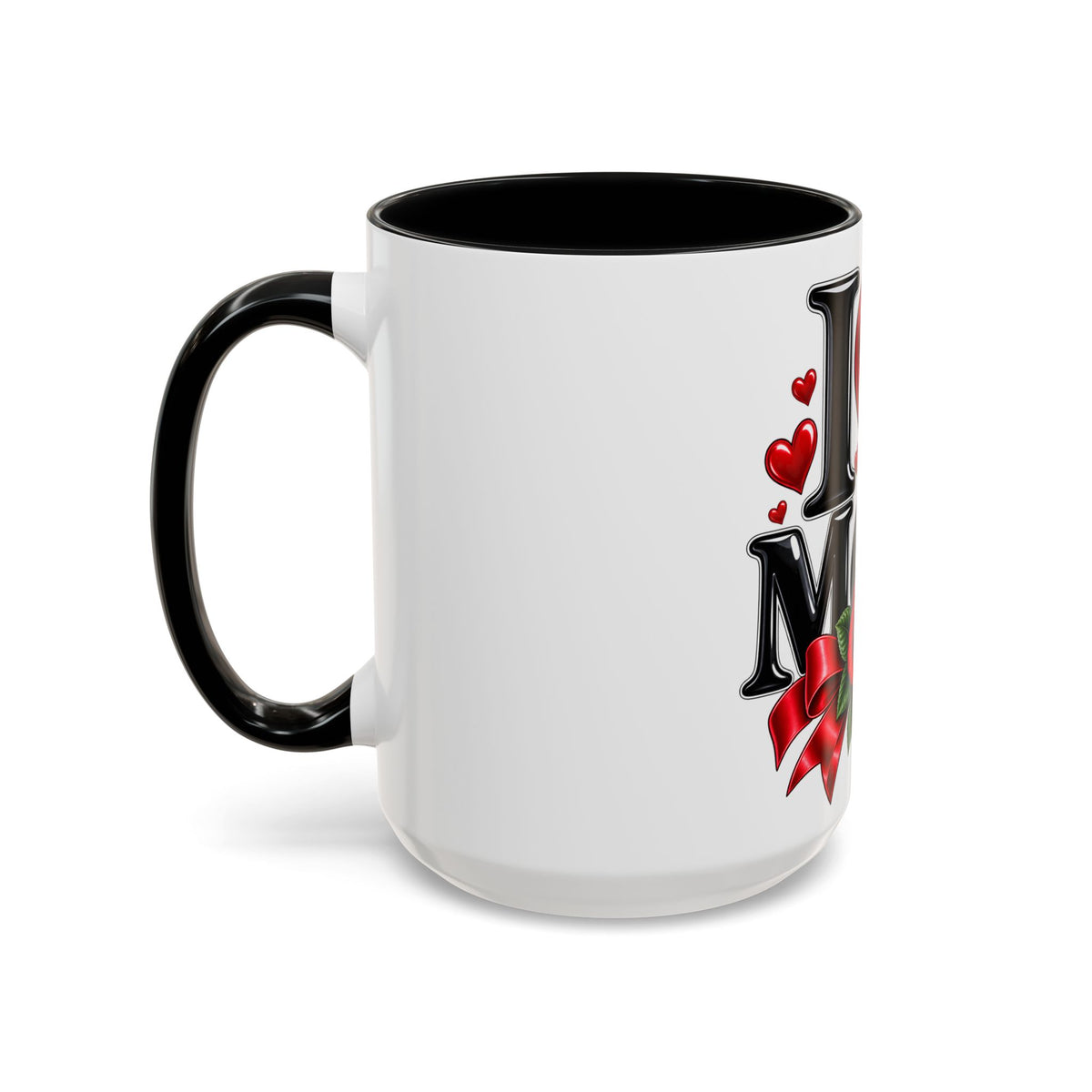 I  Mom Coffee Mug – Red Rose Mother’s Day Accent Mug (11/15oz)