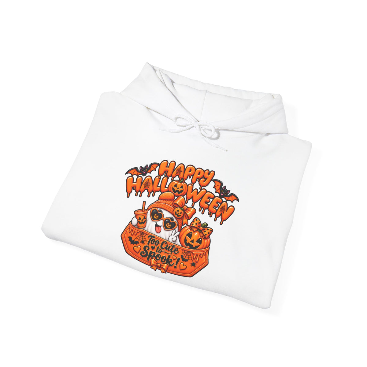 Halloween Cat Hoodie – "Happy Halloween" Pumpkin Cats Graphic