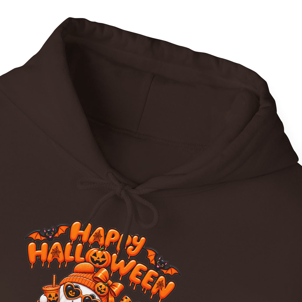 Halloween Cat Hoodie – "Happy Halloween" Pumpkin Cats Graphic
