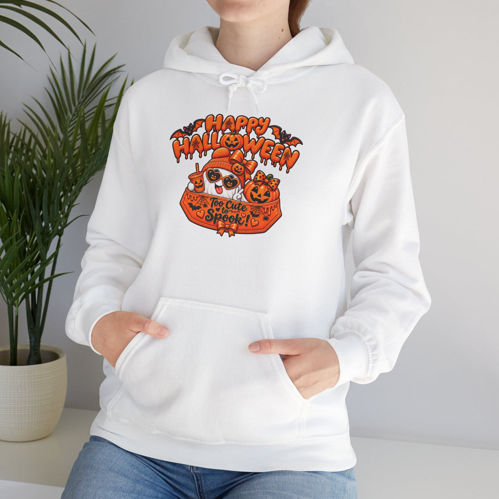 Halloween Cat Hoodie – "Happy Halloween" Pumpkin Cats Graphic