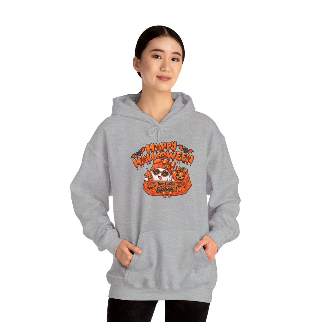 Halloween Cat Hoodie – "Happy Halloween" Pumpkin Cats Graphic