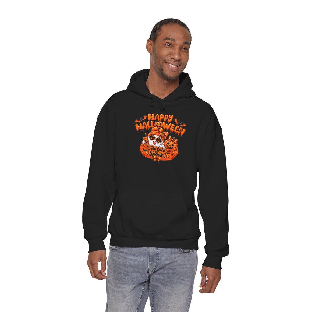 Halloween Cat Hoodie – "Happy Halloween" Pumpkin Cats Graphic