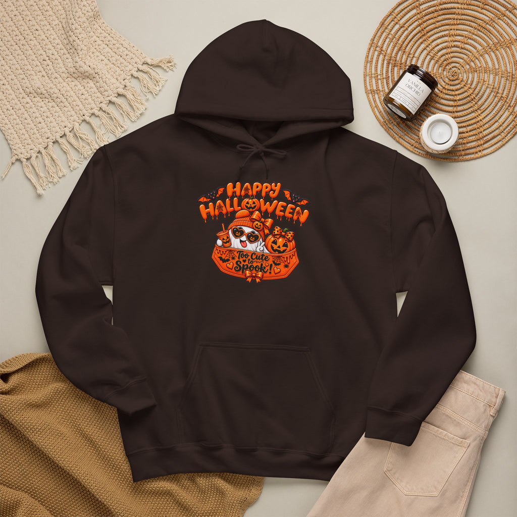 Halloween Cat Hoodie – "Happy Halloween" Pumpkin Cats Graphic