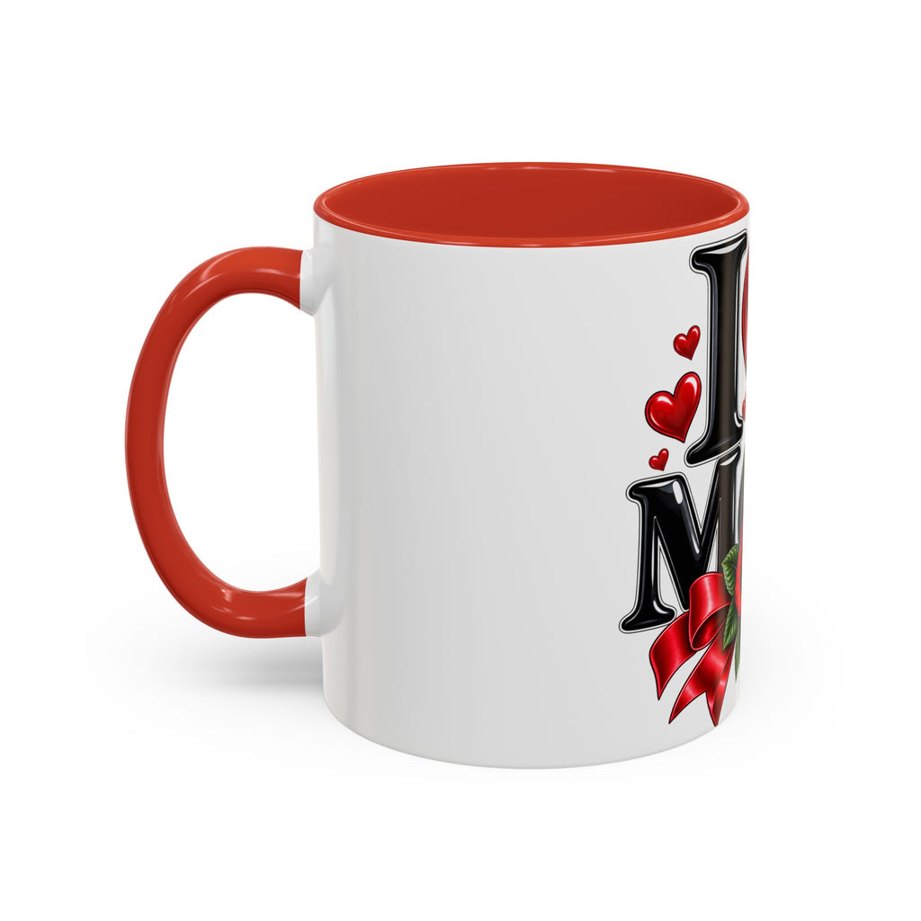 I  Mom Coffee Mug – Red Rose Mother’s Day Accent Mug (11/15oz)