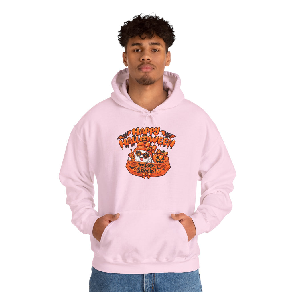 Halloween Cat Hoodie – "Happy Halloween" Pumpkin Cats Graphic