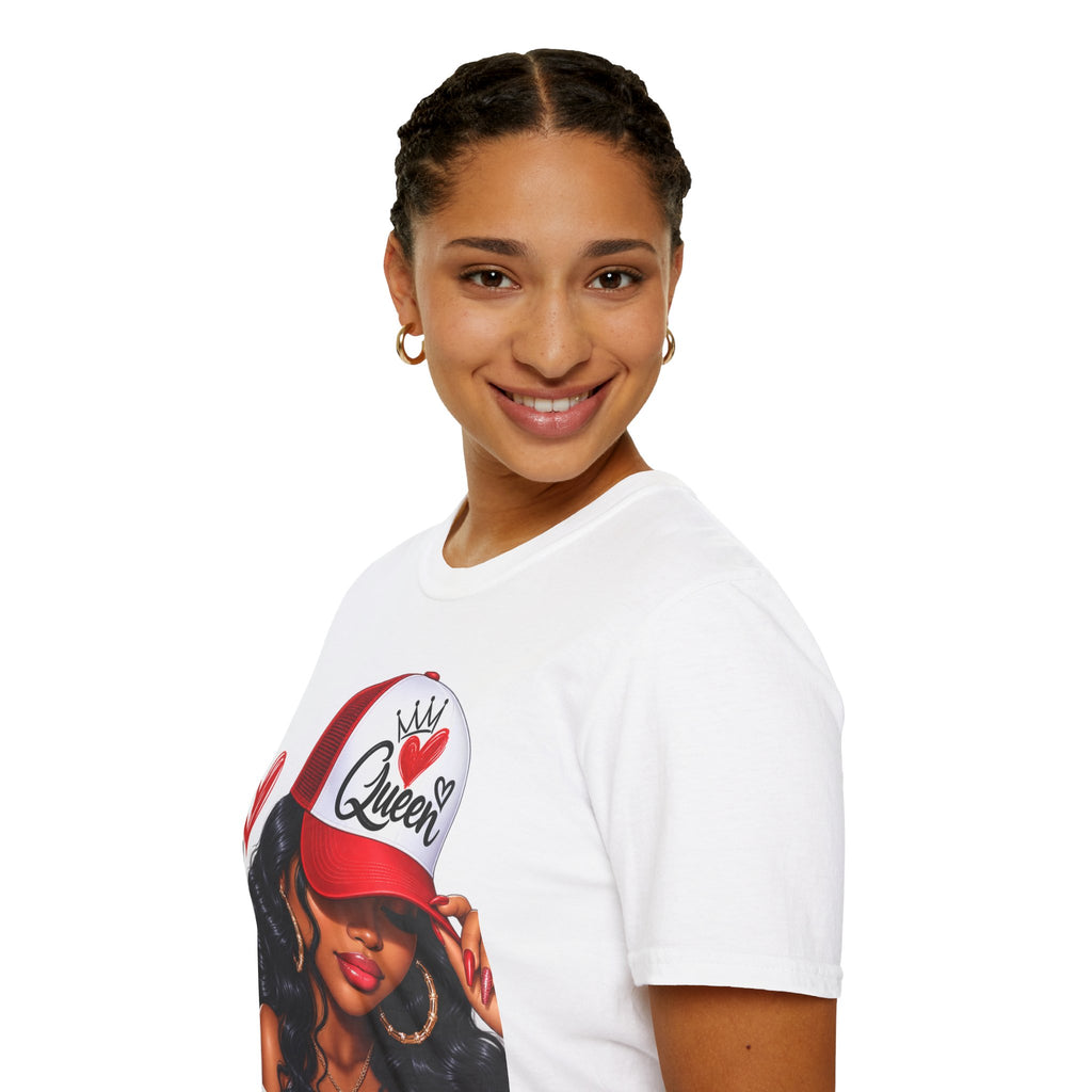 Queen Trucker Hat Graphic Tee — Bold Afrocentric 'Queen' Design