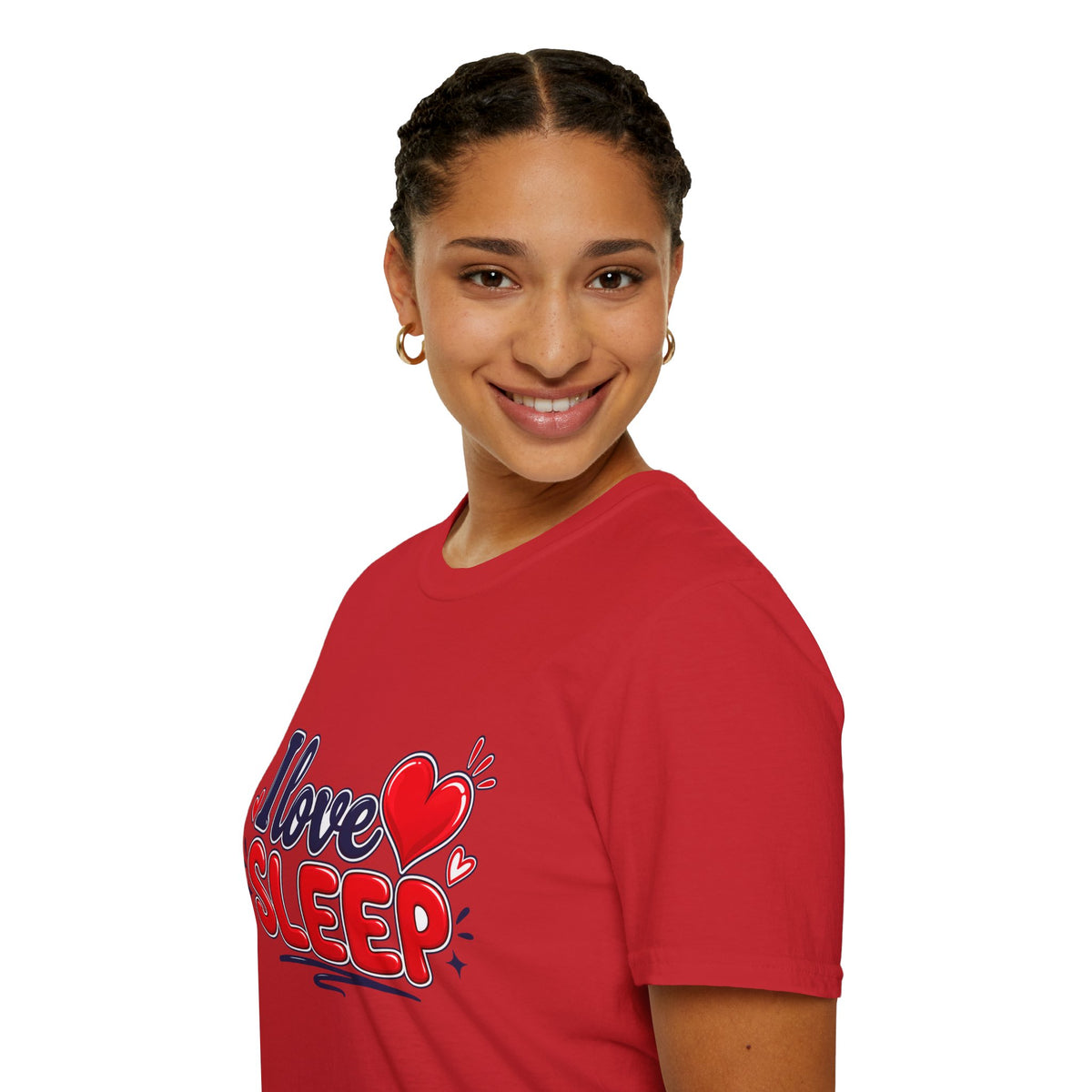 I Love Sleep T-Shirt — Cute Heart Graphic Sleep Lover Tee