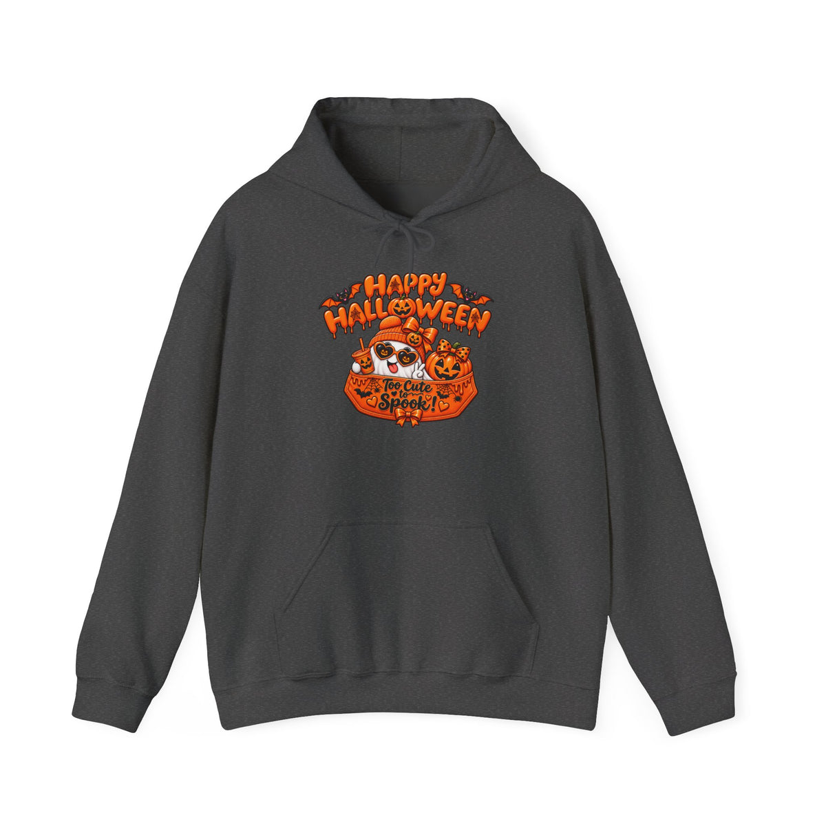 Halloween Cat Hoodie – "Happy Halloween" Pumpkin Cats Graphic