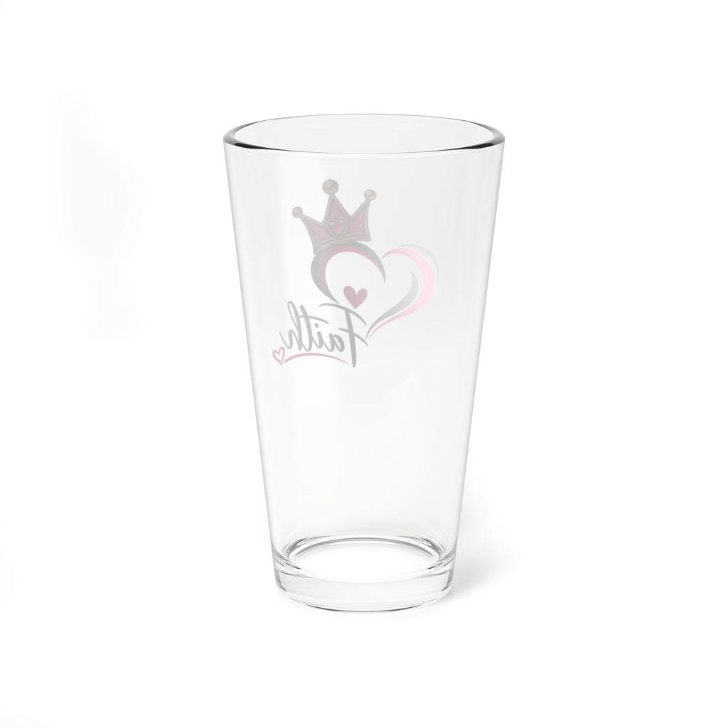 Faith Heart Crown 16oz Mixing Glass