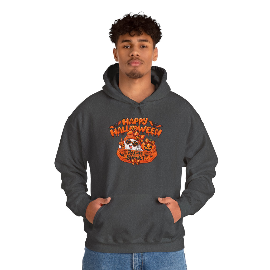 Halloween Cat Hoodie – "Happy Halloween" Pumpkin Cats Graphic