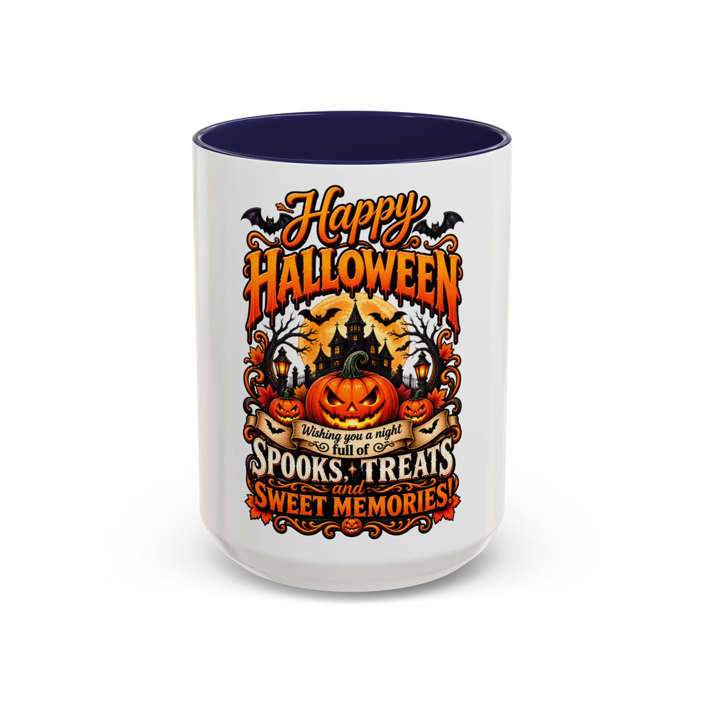 Happy Halloween Coffee Mug — 'Spooks, Treats and Sweet Memories' Accent Mug