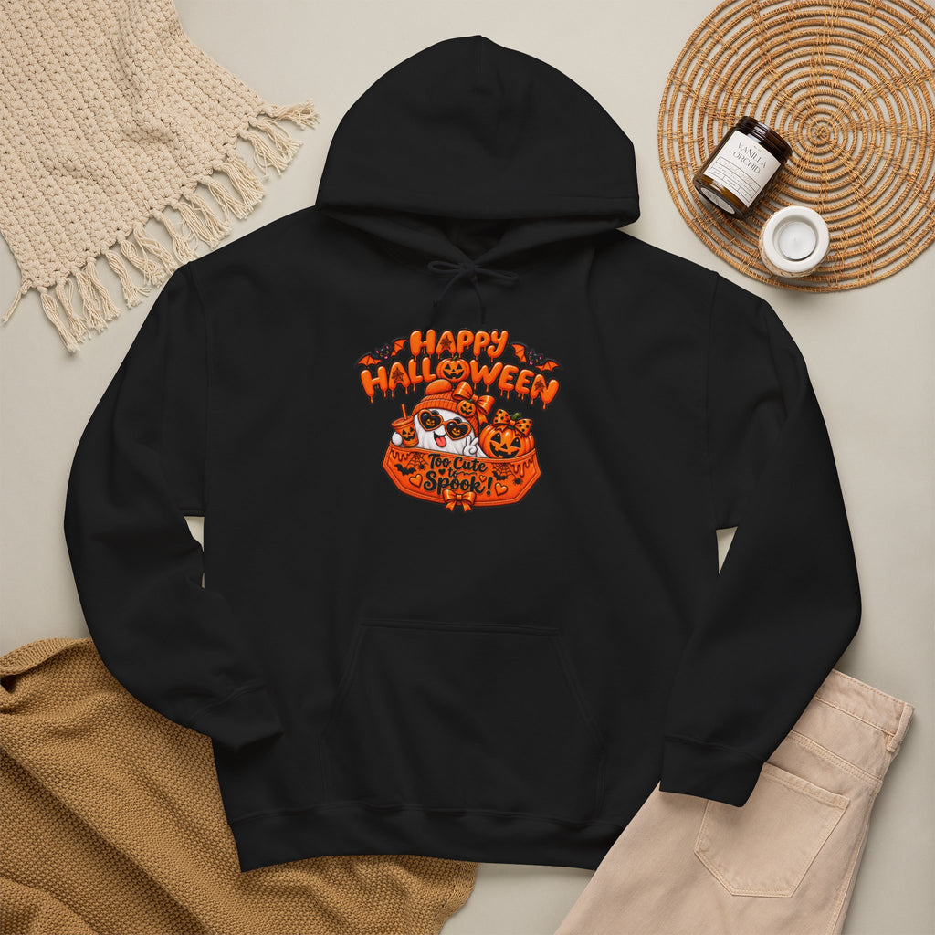 Halloween Cat Hoodie – "Happy Halloween" Pumpkin Cats Graphic