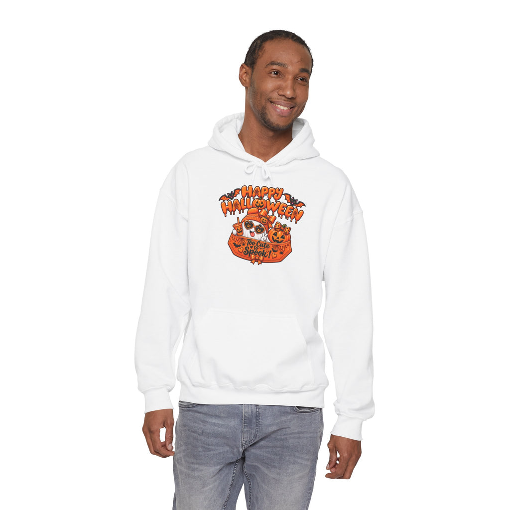 Halloween Cat Hoodie – "Happy Halloween" Pumpkin Cats Graphic