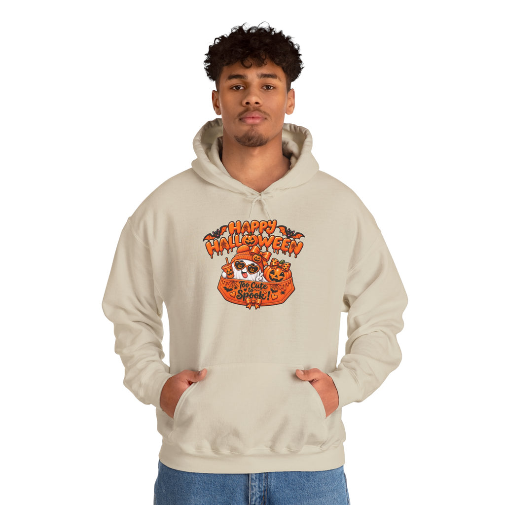 Halloween Cat Hoodie – "Happy Halloween" Pumpkin Cats Graphic