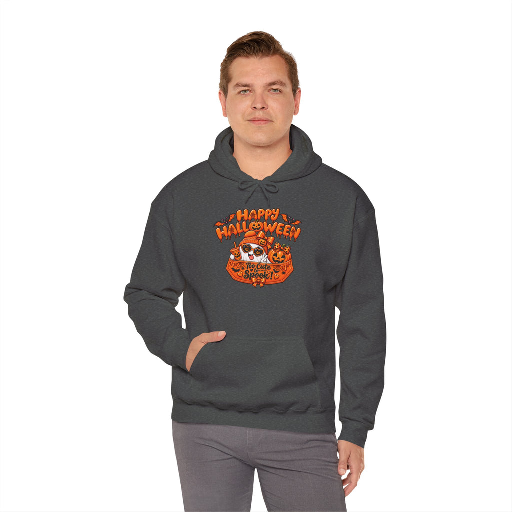 Halloween Cat Hoodie – "Happy Halloween" Pumpkin Cats Graphic