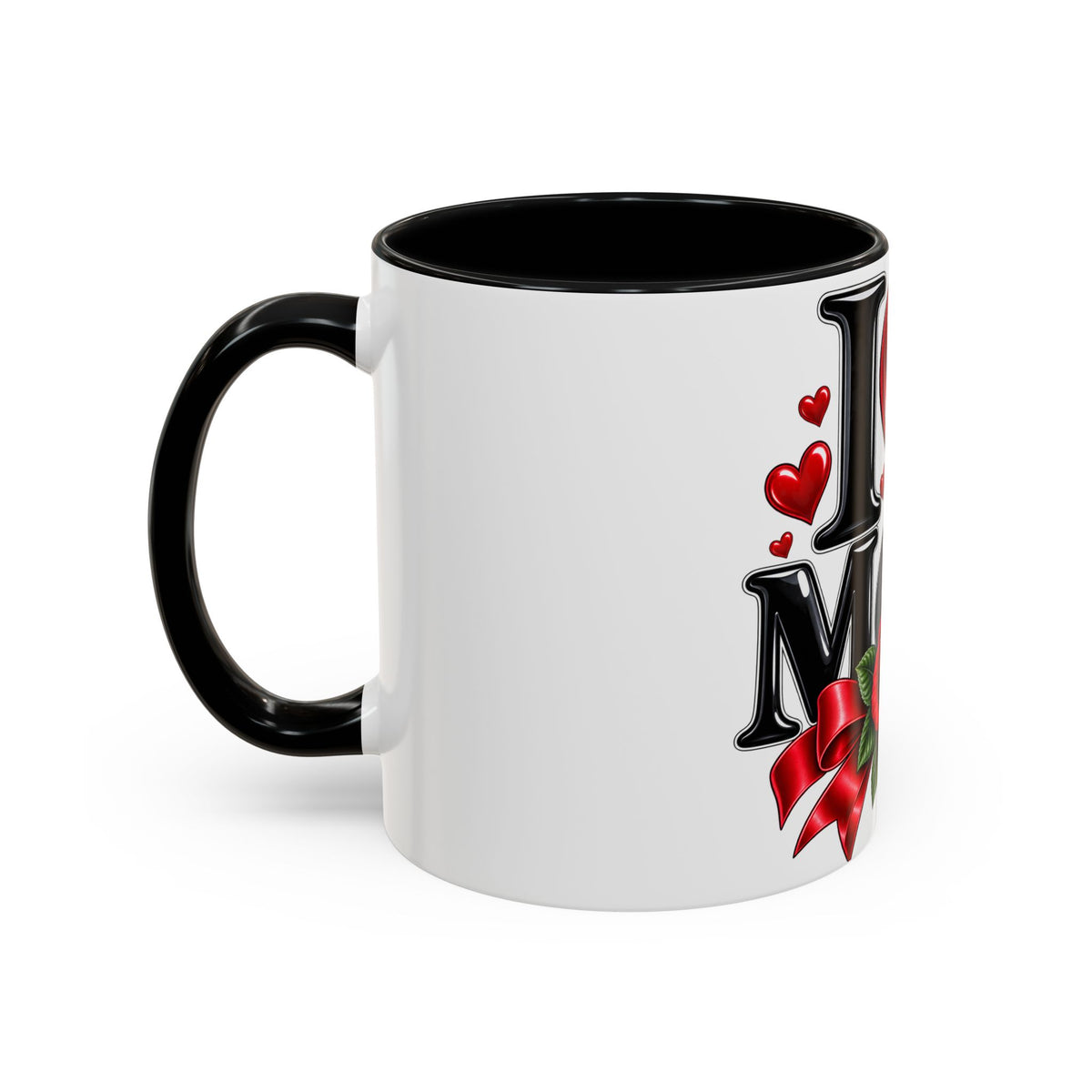 I  Mom Coffee Mug – Red Rose Mother’s Day Accent Mug (11/15oz)