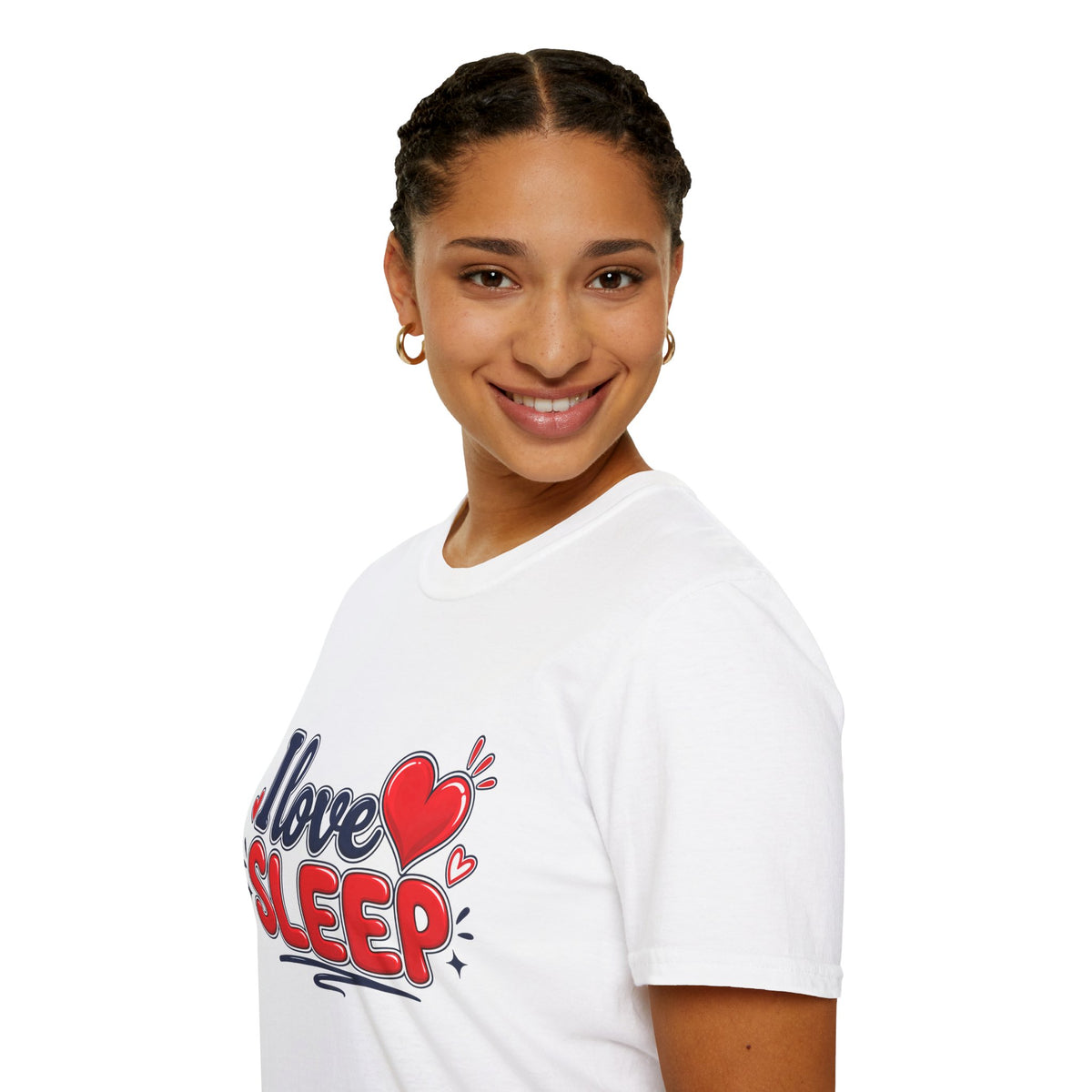 I Love Sleep T-Shirt — Cute Heart Graphic Sleep Lover Tee