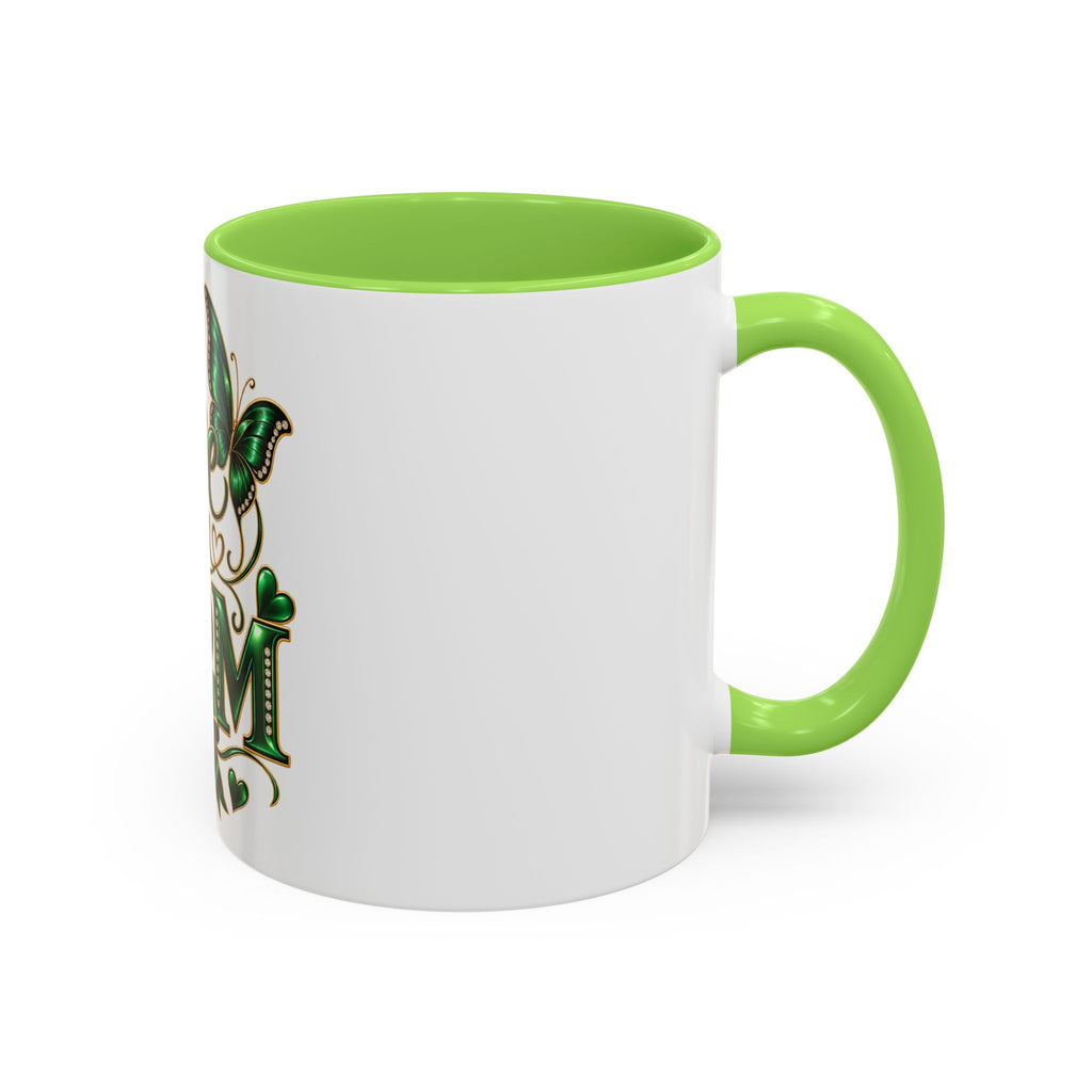 Love You Mom Green Butterfly Heart Mug (11oz & 15oz)
