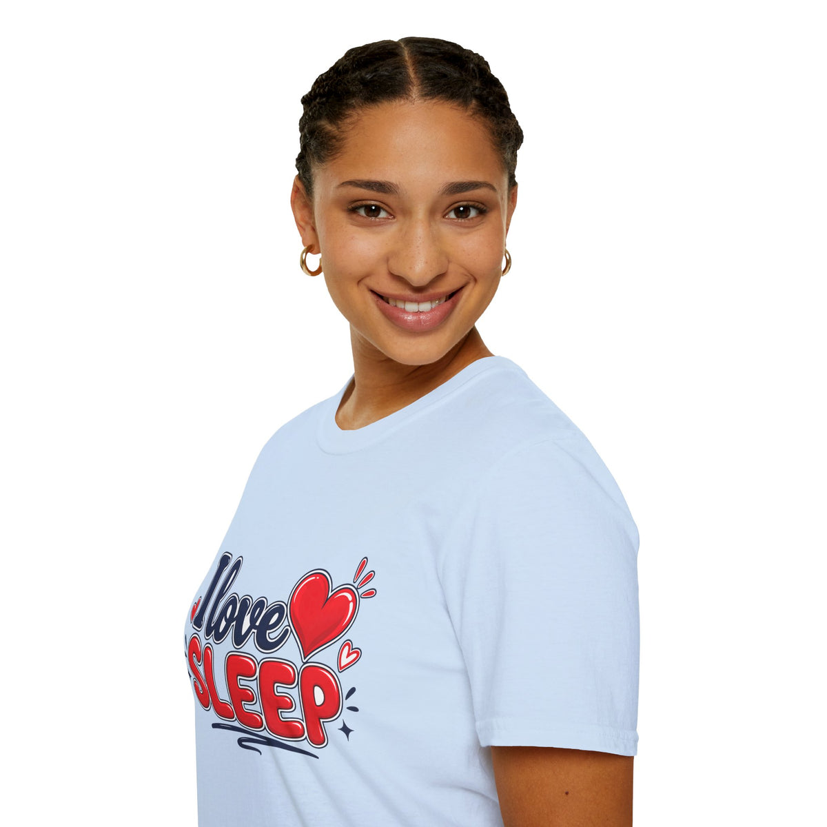 I Love Sleep T-Shirt — Cute Heart Graphic Sleep Lover Tee