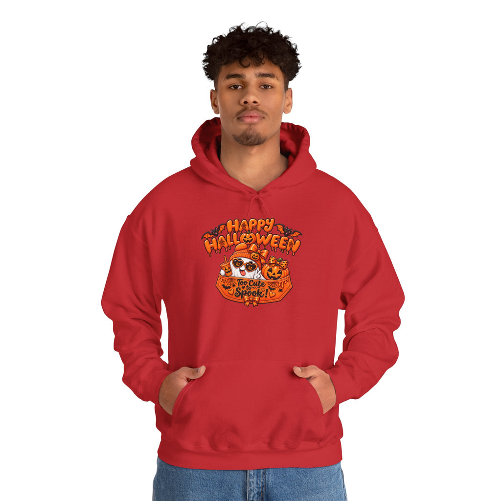 Halloween Cat Hoodie – "Happy Halloween" Pumpkin Cats Graphic