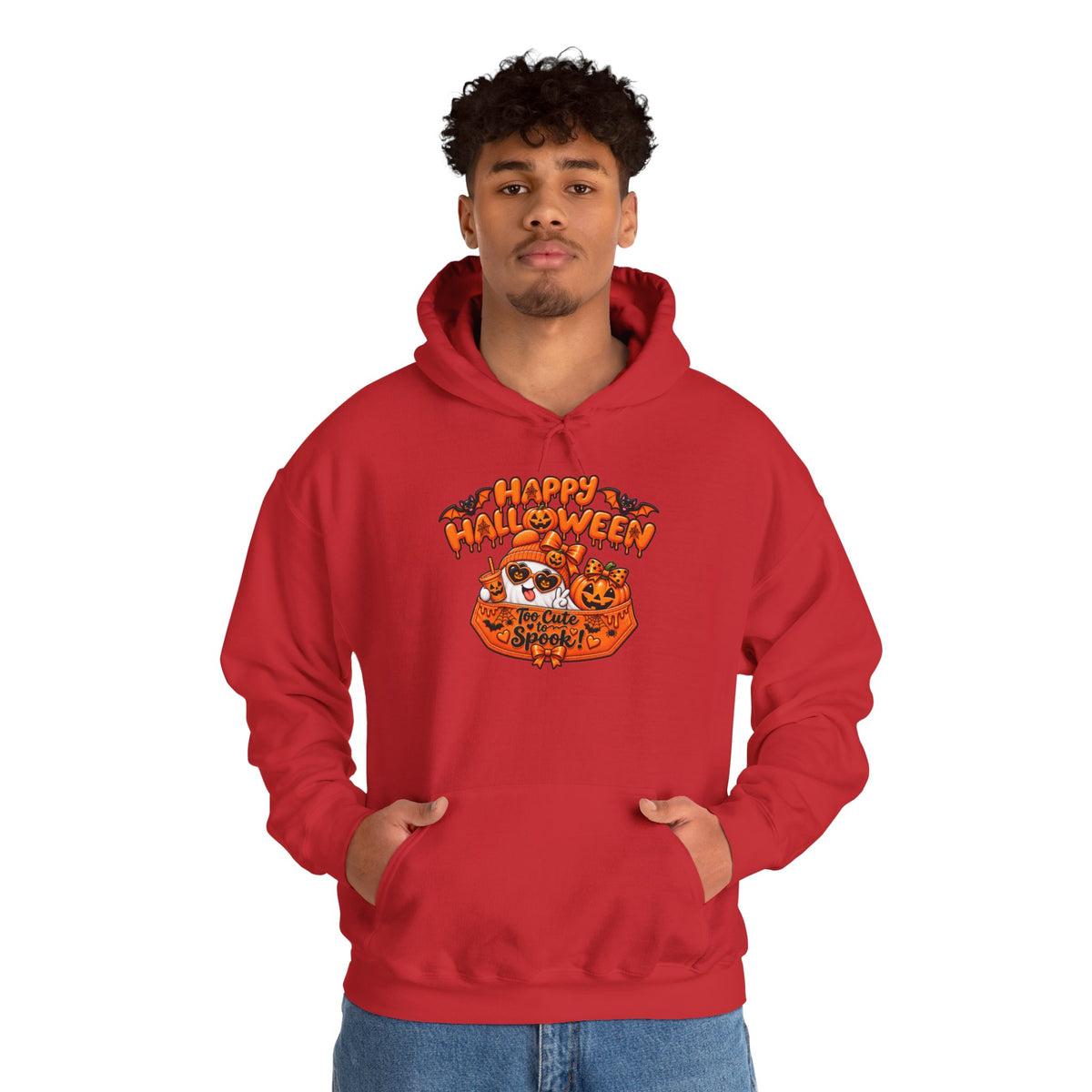 Halloween Cat Hoodie – "Happy Halloween" Pumpkin Cats Graphic