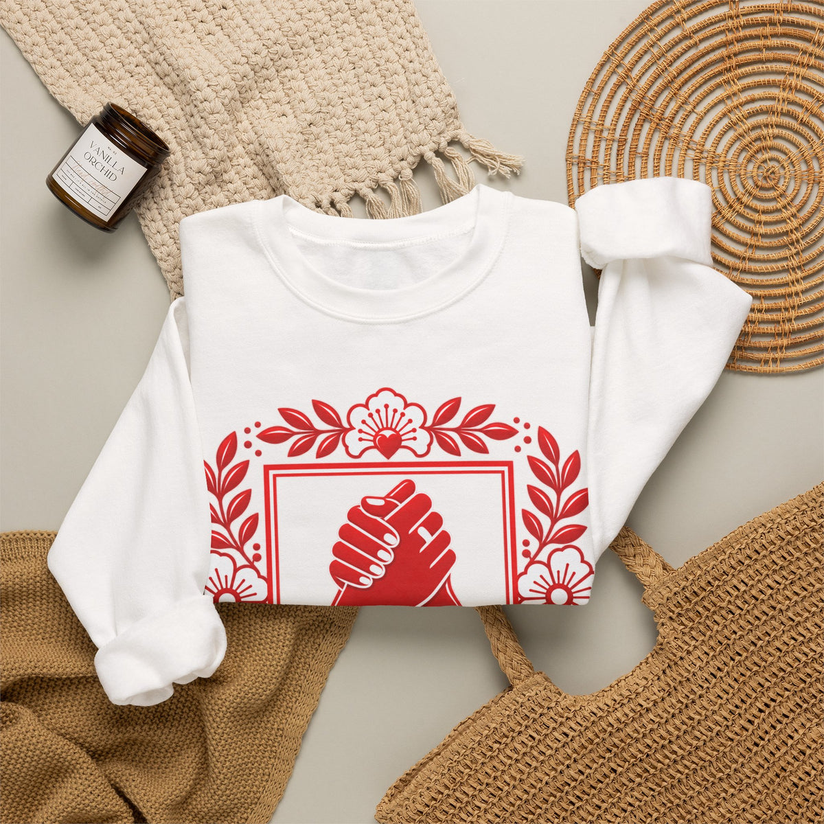 We Rise Together Crewneck Sweatshirt — Solidarity Graphic Sweatshirt