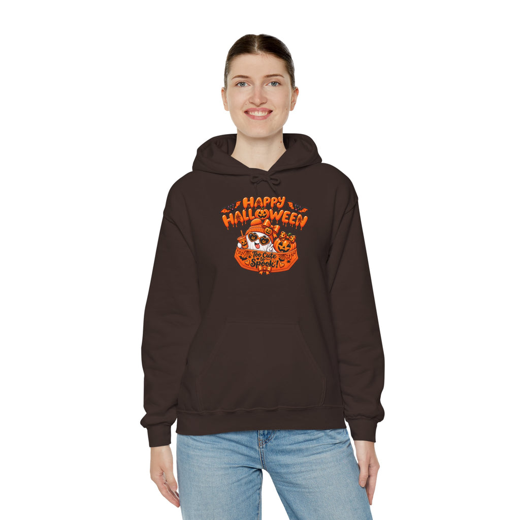 Halloween Cat Hoodie – "Happy Halloween" Pumpkin Cats Graphic