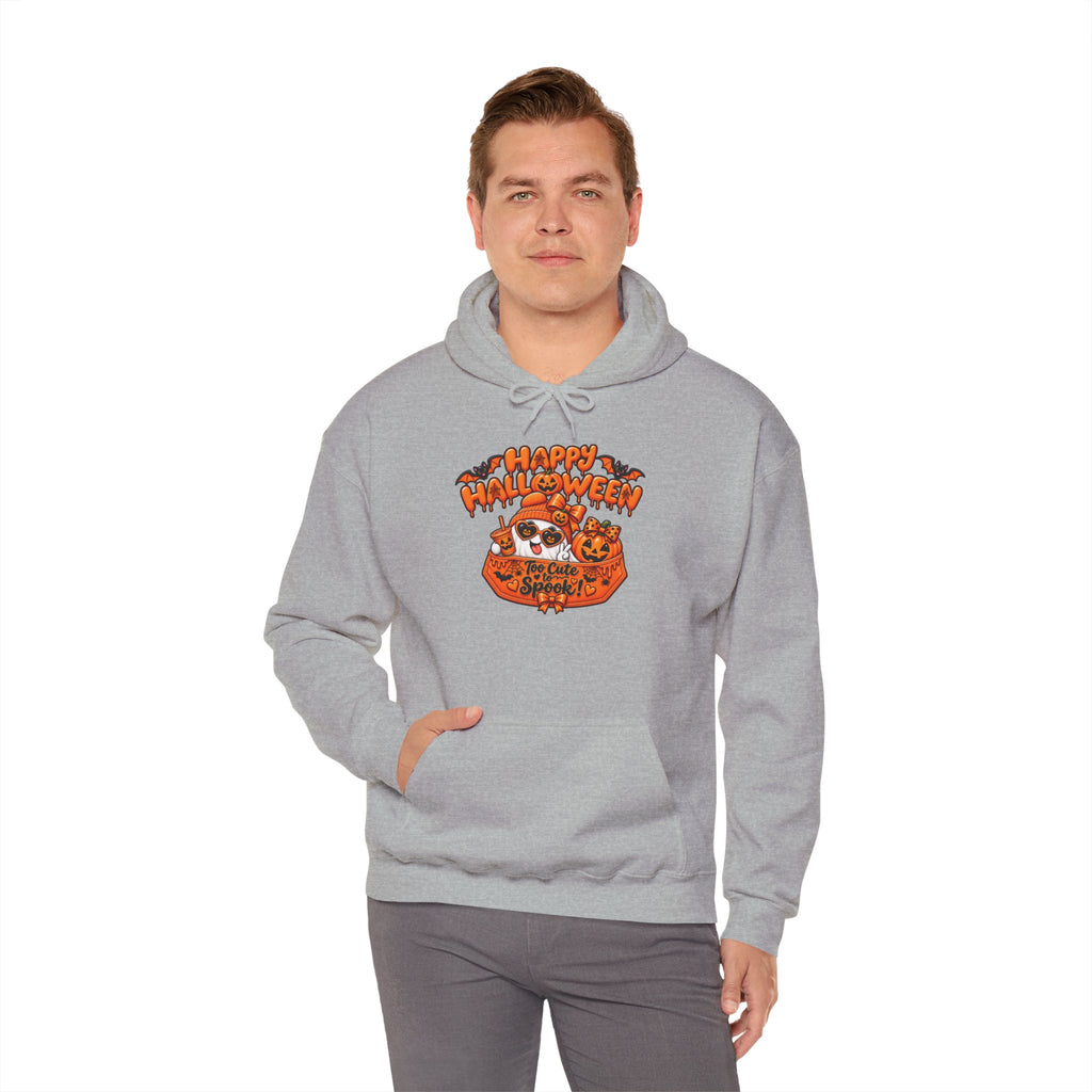 Halloween Cat Hoodie – "Happy Halloween" Pumpkin Cats Graphic