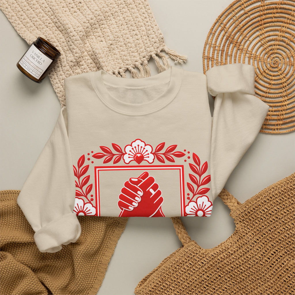 We Rise Together Crewneck Sweatshirt — Solidarity Graphic Sweatshirt