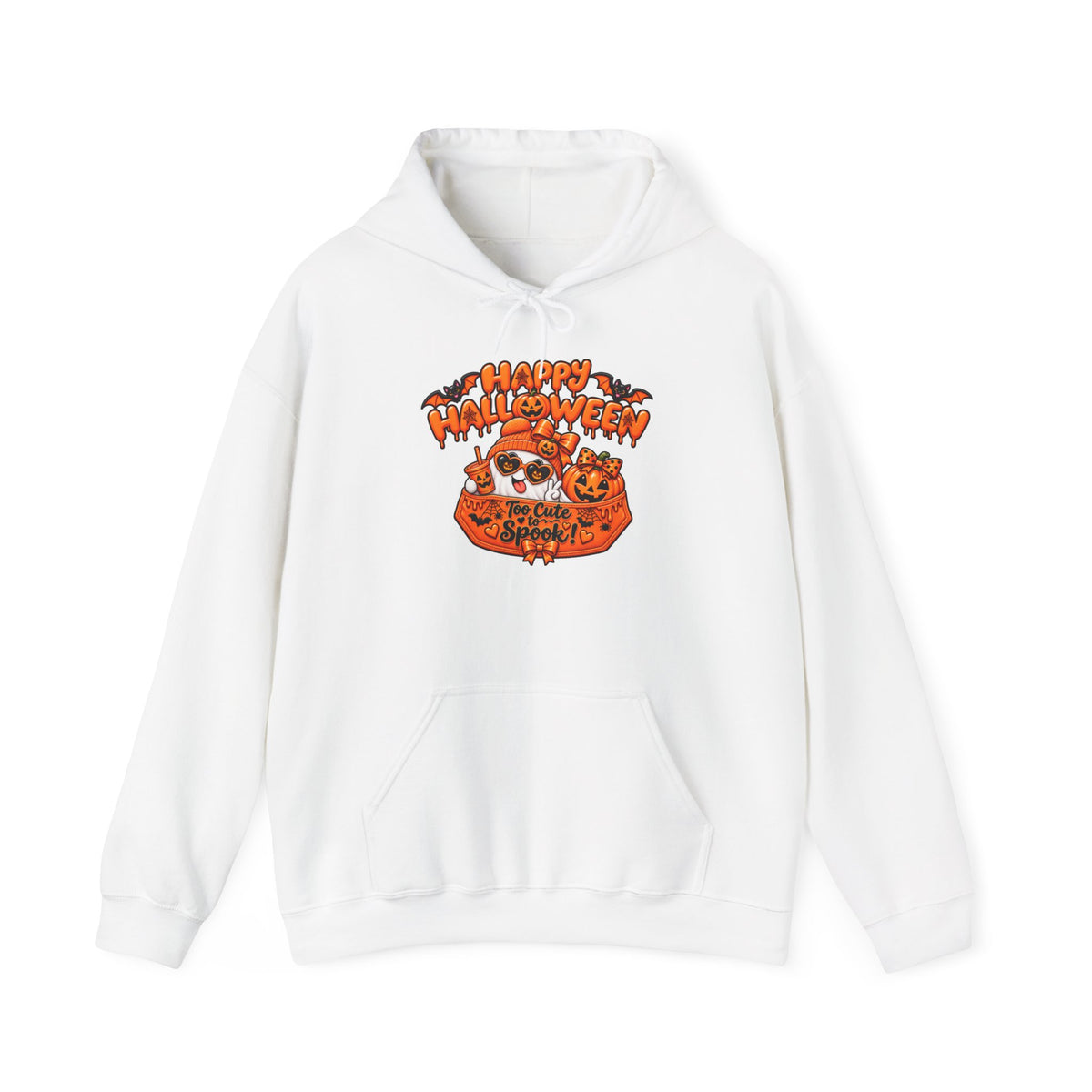 Halloween Cat Hoodie – "Happy Halloween" Pumpkin Cats Graphic