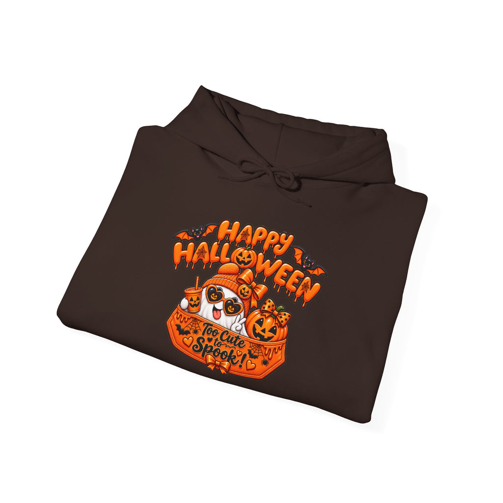 Halloween Cat Hoodie – "Happy Halloween" Pumpkin Cats Graphic