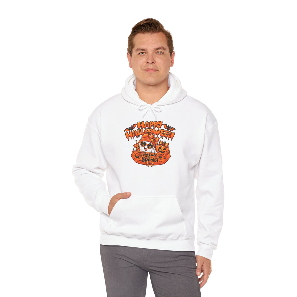 Halloween Cat Hoodie – "Happy Halloween" Pumpkin Cats Graphic