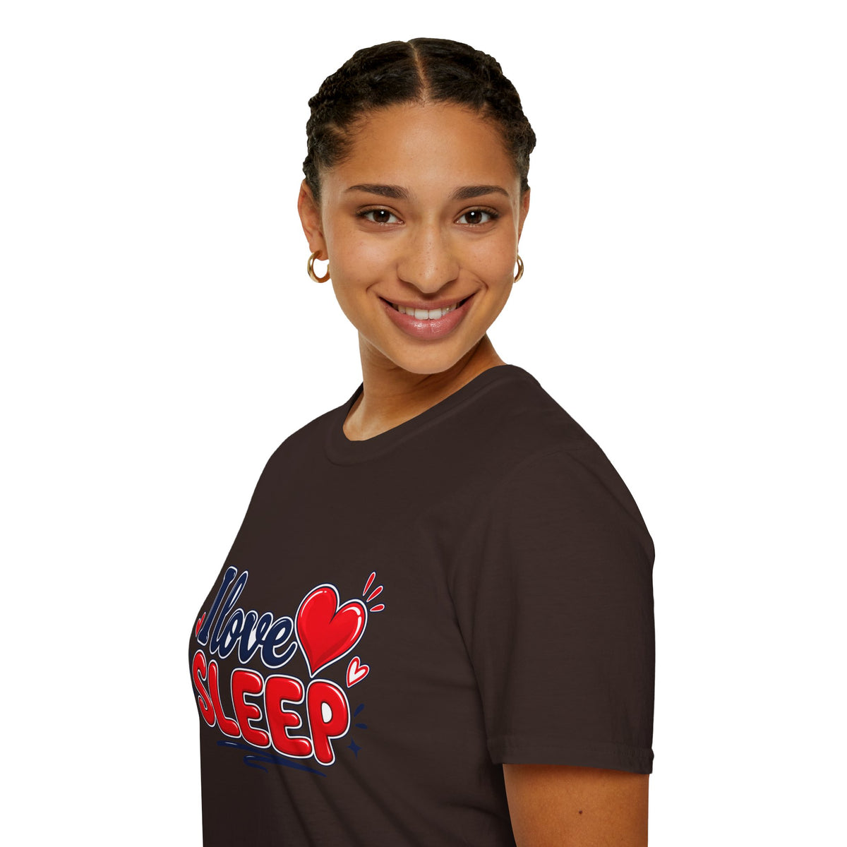 I Love Sleep T-Shirt — Cute Heart Graphic Sleep Lover Tee