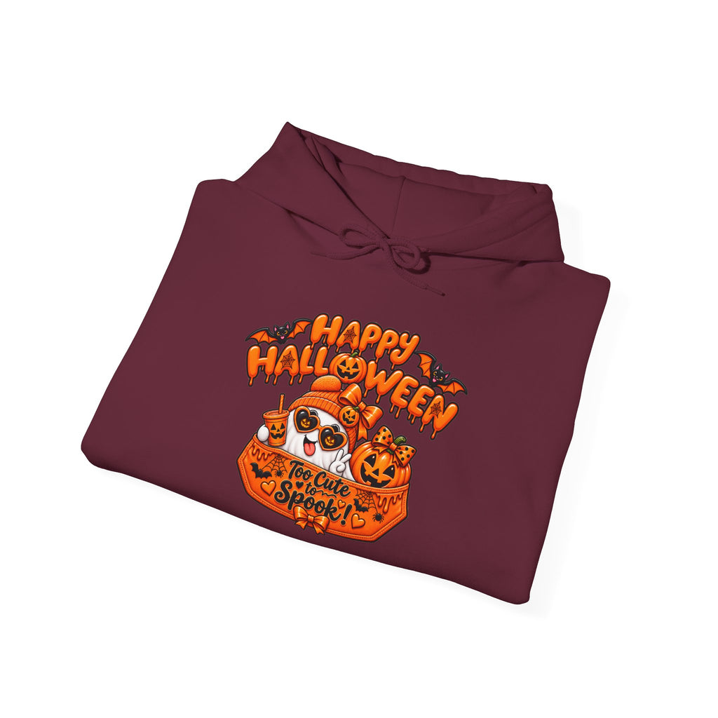 Halloween Cat Hoodie – "Happy Halloween" Pumpkin Cats Graphic