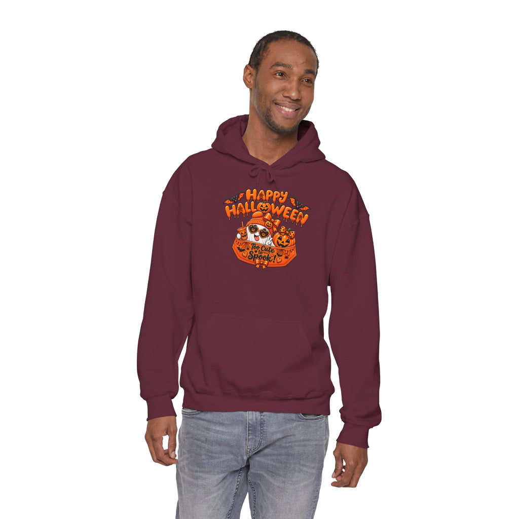 Halloween Cat Hoodie – "Happy Halloween" Pumpkin Cats Graphic