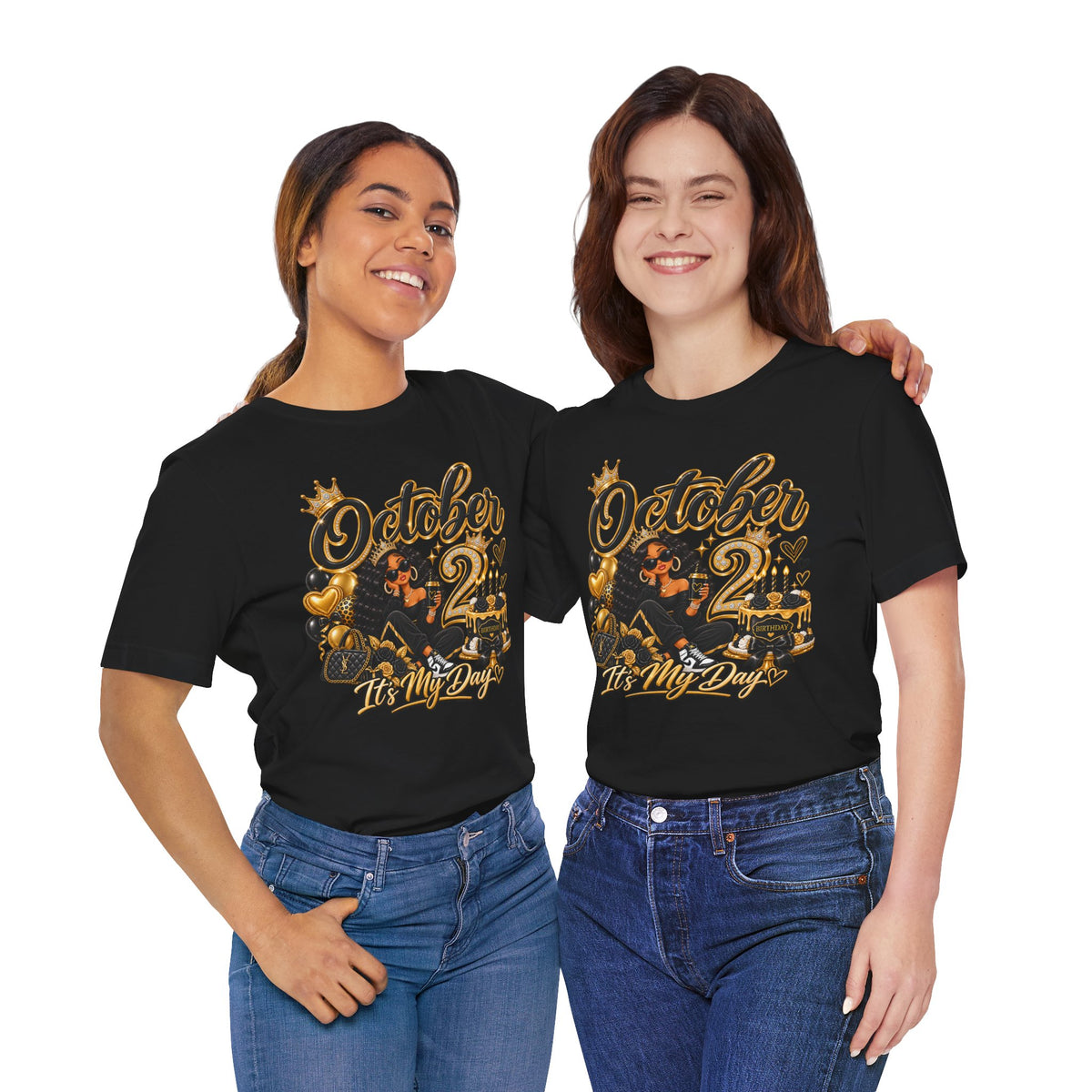 October 2 Birthday Tee — "October 2 It's My Day" Celebration Shirt
