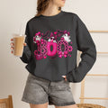 Halloween 'Boo' Graphic Sweatshirt — Cute Pink Ghosts & Bats Cozy Pullover