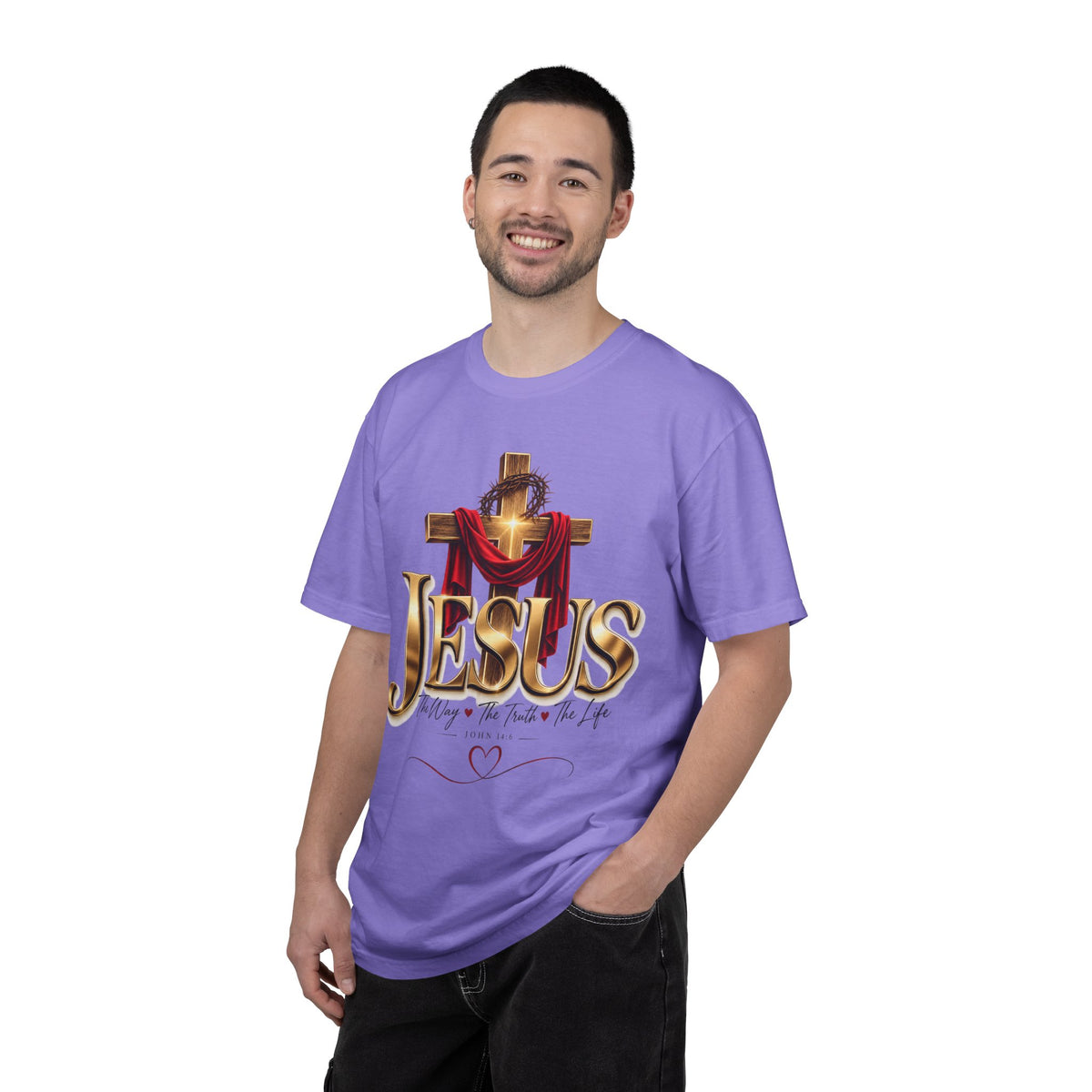 Jesus Cross T-Shirt — "The Way, the Truth, the Life" Christian Faith Tee