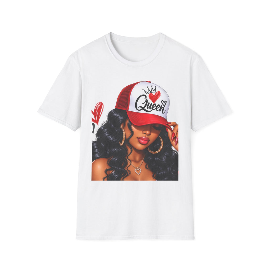 Queen Trucker Hat Graphic Tee — Bold Afrocentric 'Queen' Design