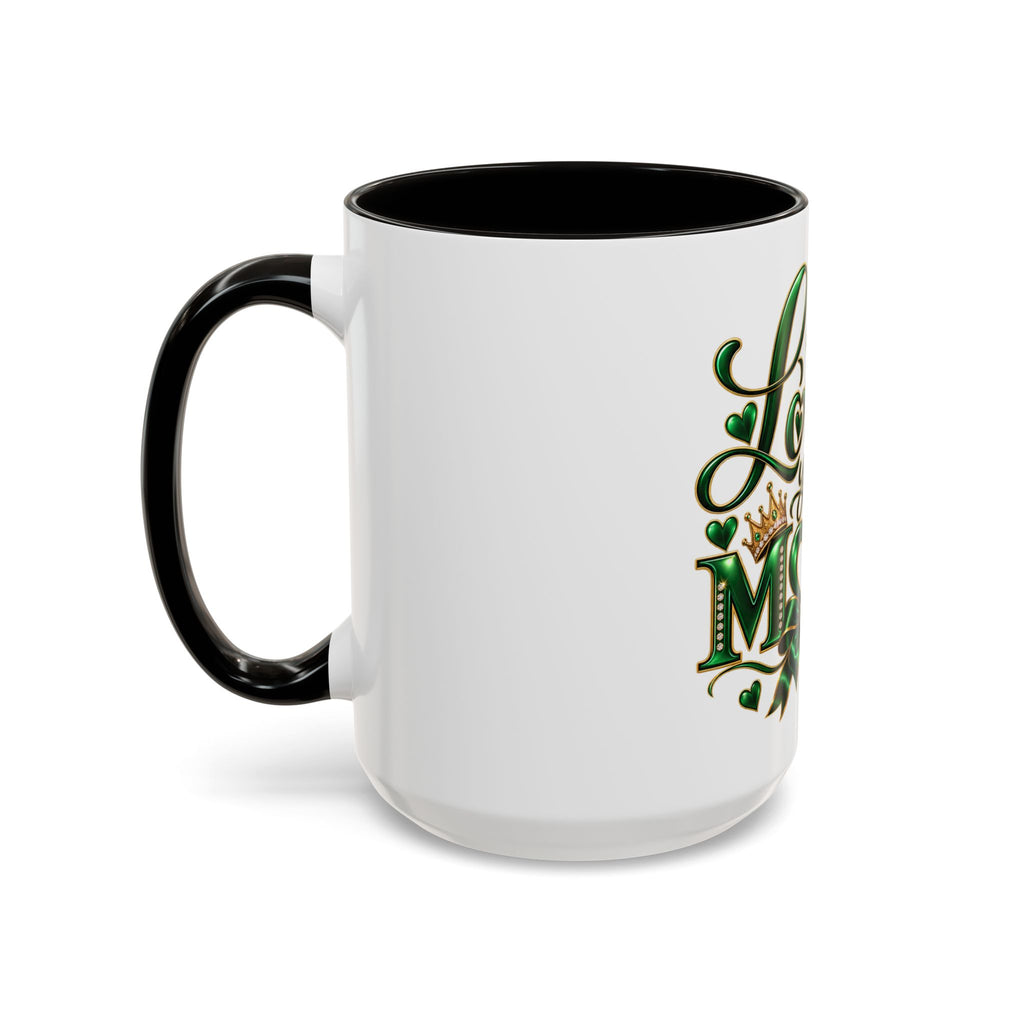 Love You Mom Green Butterfly Heart Mug (11oz & 15oz)