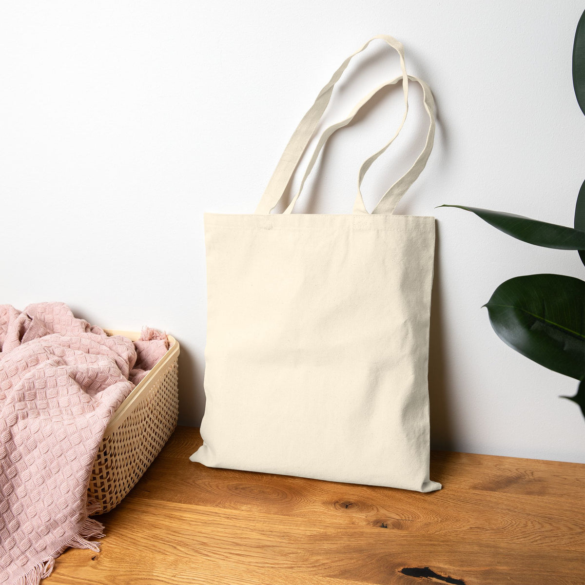 Halloween Ghost & Cats Cotton Tote Bag — "Happy Halloween" Trick-or-Treat Canvas Shopper