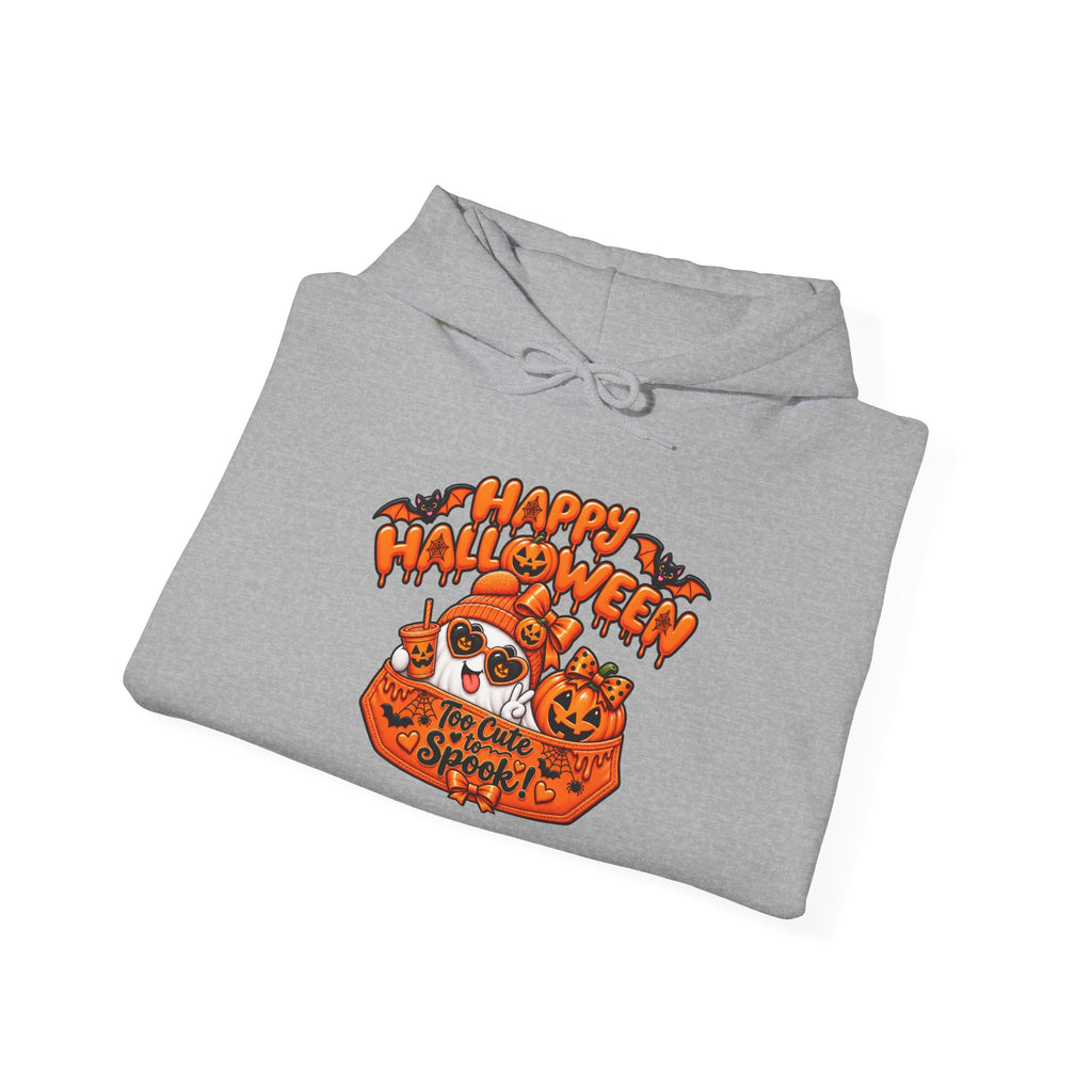 Halloween Cat Hoodie – "Happy Halloween" Pumpkin Cats Graphic