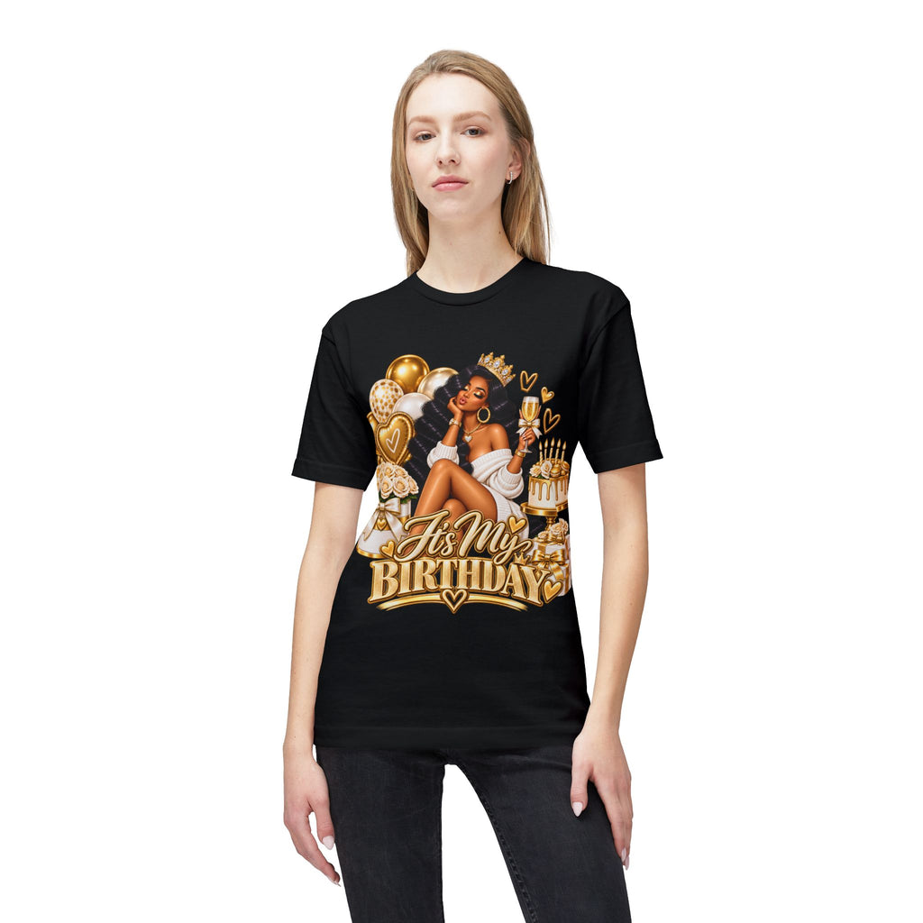 Birthday Queen T-Shirt – "It's My Birthday" Gold Party Design