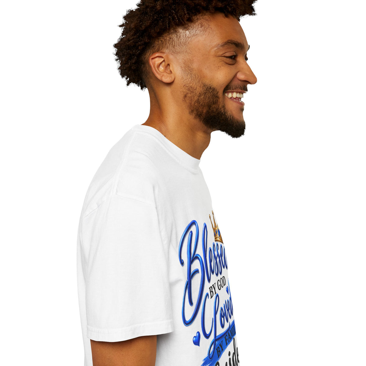Blessed by God Loved by Family Guided by Faith T-Shirt