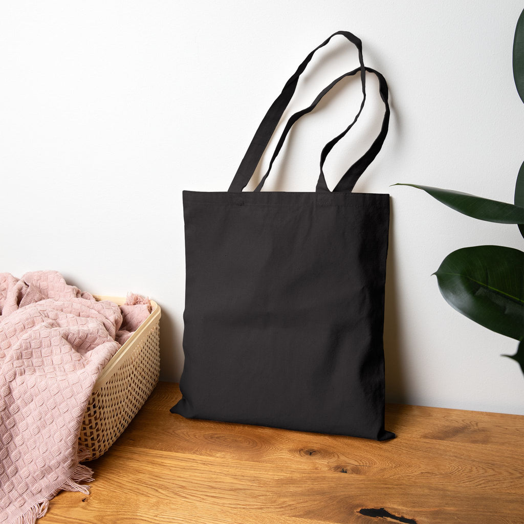 Halloween Ghost & Cats Cotton Tote Bag — "Happy Halloween" Trick-or-Treat Canvas Shopper