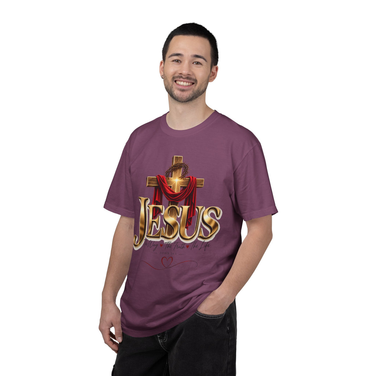 Jesus Cross T-Shirt — "The Way, the Truth, the Life" Christian Faith Tee