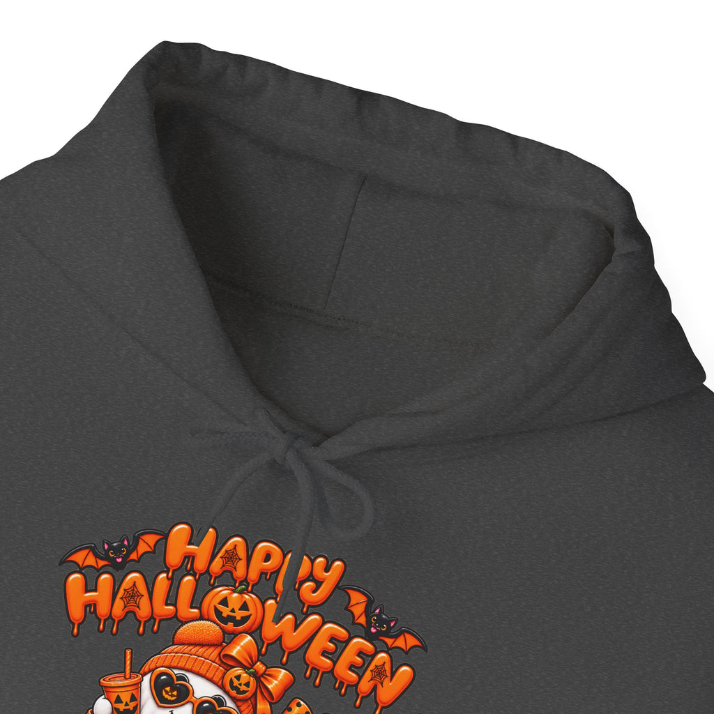 Halloween Cat Hoodie – "Happy Halloween" Pumpkin Cats Graphic