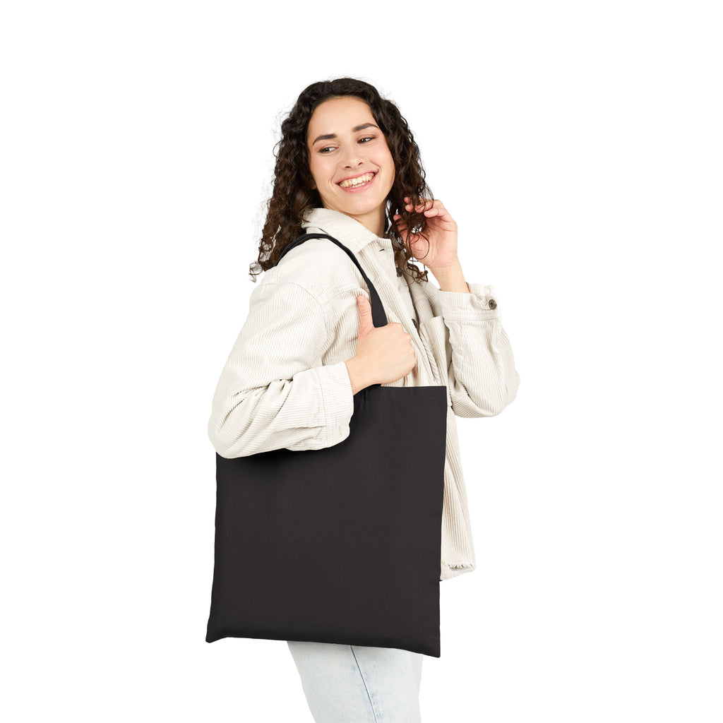 Halloween Ghost & Cats Cotton Tote Bag — "Happy Halloween" Trick-or-Treat Canvas Shopper